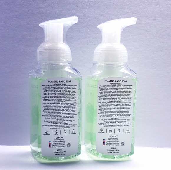 LIME LEMON Gentle Cleansing ALL Natural Moisturizing Foaming Hand Soap (2 pack) - Picture 2 of 8